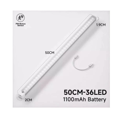Barra de luz led recargable USB con sensor de movimiento