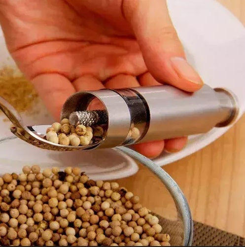 Pimentero Molinillo Pimienta Sal Acero Inoxidable A Punzón