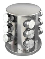 Especiero Condimentero Giratorio X12 Acero Inoxidable Redondo