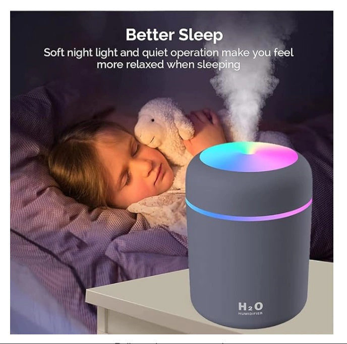 Humidificador Led USB Ultrasónico Difusor Luz RGB
