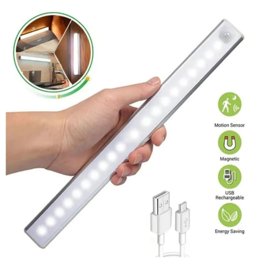 Barra de luz led recargable USB con sensor de movimiento