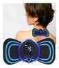 Mini Parche Masajeador Portátil Ems Eléctrico Dolor Cuello Azul/negro
