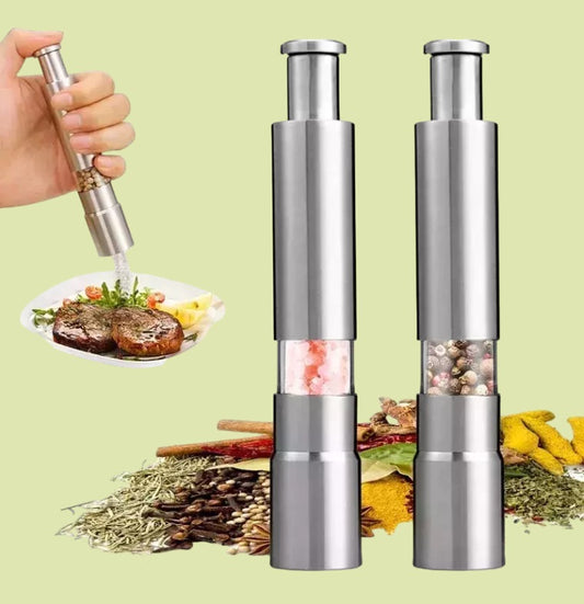 Pimentero Molinillo Pimienta Sal Acero Inoxidable A Punzón